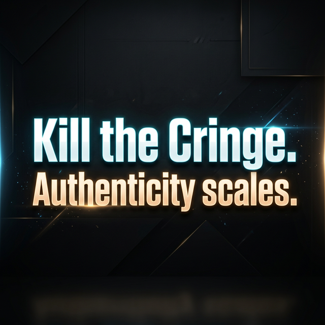Kill the Cringe. Authenticity scales.